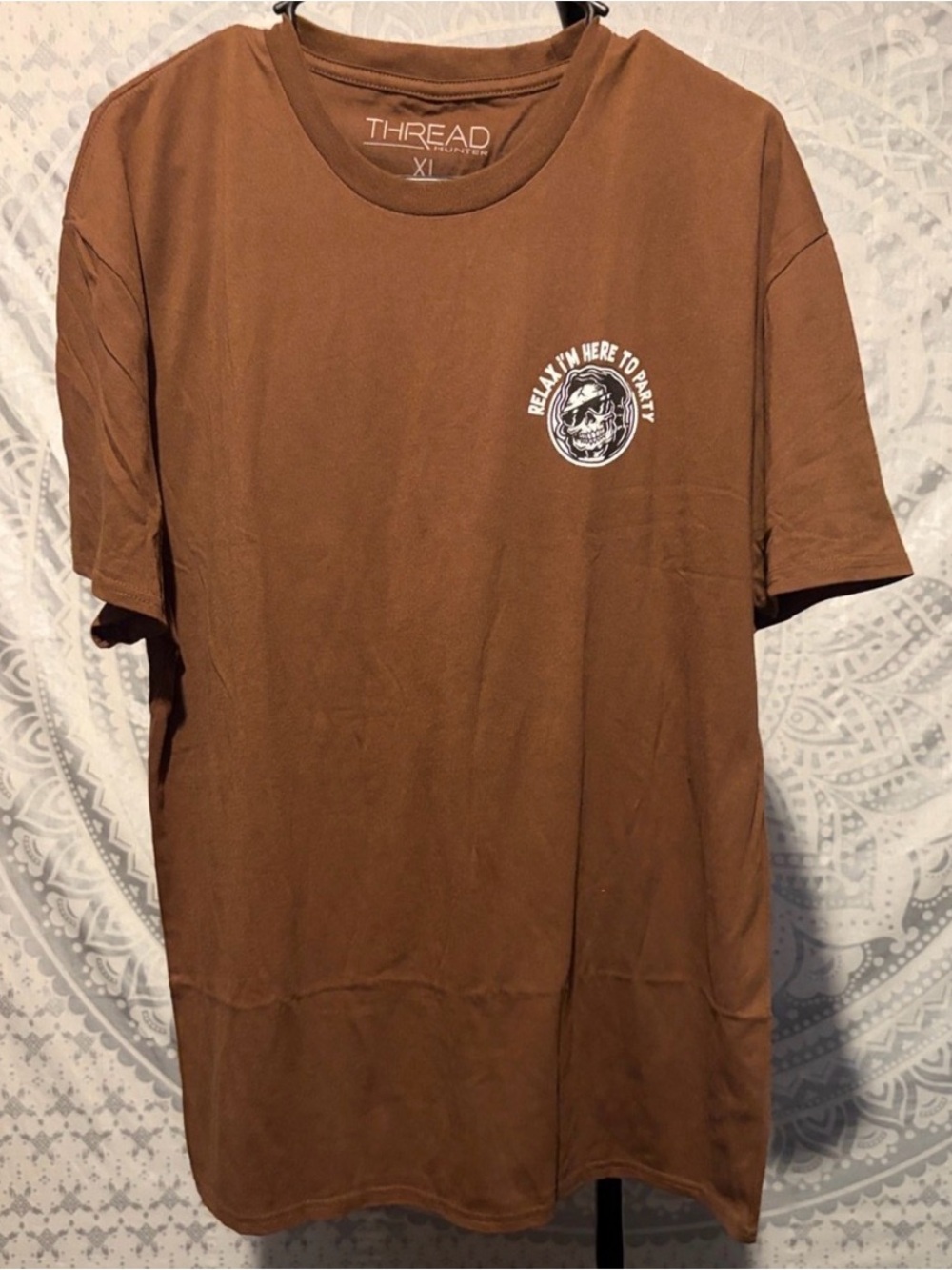 🍕 Thread Hunter Relax, I'm Here To Party! Skeleton Tee | XL 🍻